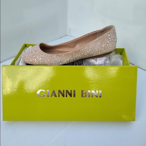 Size 6 Gianni Bini rhinestone studded flats - RR - Picture 5 of 8